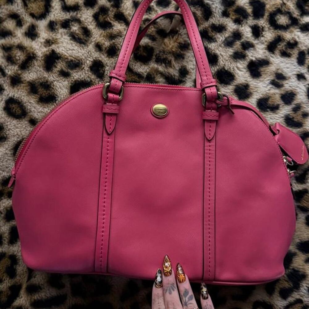 Coach structured satchel in a